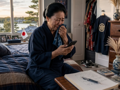 の手が震えていたのは、封筒の中身を知っていたからではなく、それが意味することの重さに直面したからでした。私は学生用の小さな椅子に座り、震える手で封筒の中のもう一つのアイテム、古びたスマートフォンを取り出しました。
