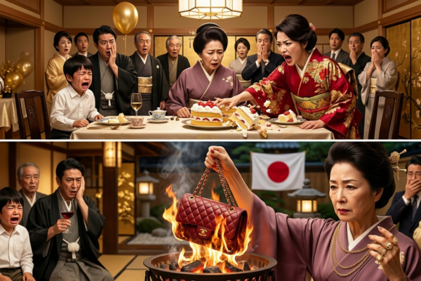 翻訳 (日本語訳)  義理の娘が孫が私のために作ってくれた誕生日ケーキを台無しにしたとき、部屋は爆笑の渦に包まれました。「老いぼれた女の気持ちなんて誰も気にしないわ」と彼女は言いました。私は泣き出したい気持ちを抑え、代わりに微笑みました。なぜなら、私の机の奥深くには、彼女と私の息子が何年もかけて築き上げてきたすべてを破壊できる書類が隠されていたからです。夜が明ける頃、彼らは自分たちが一体誰を馬鹿にしていたのかを思い知ることになるでしょう……。